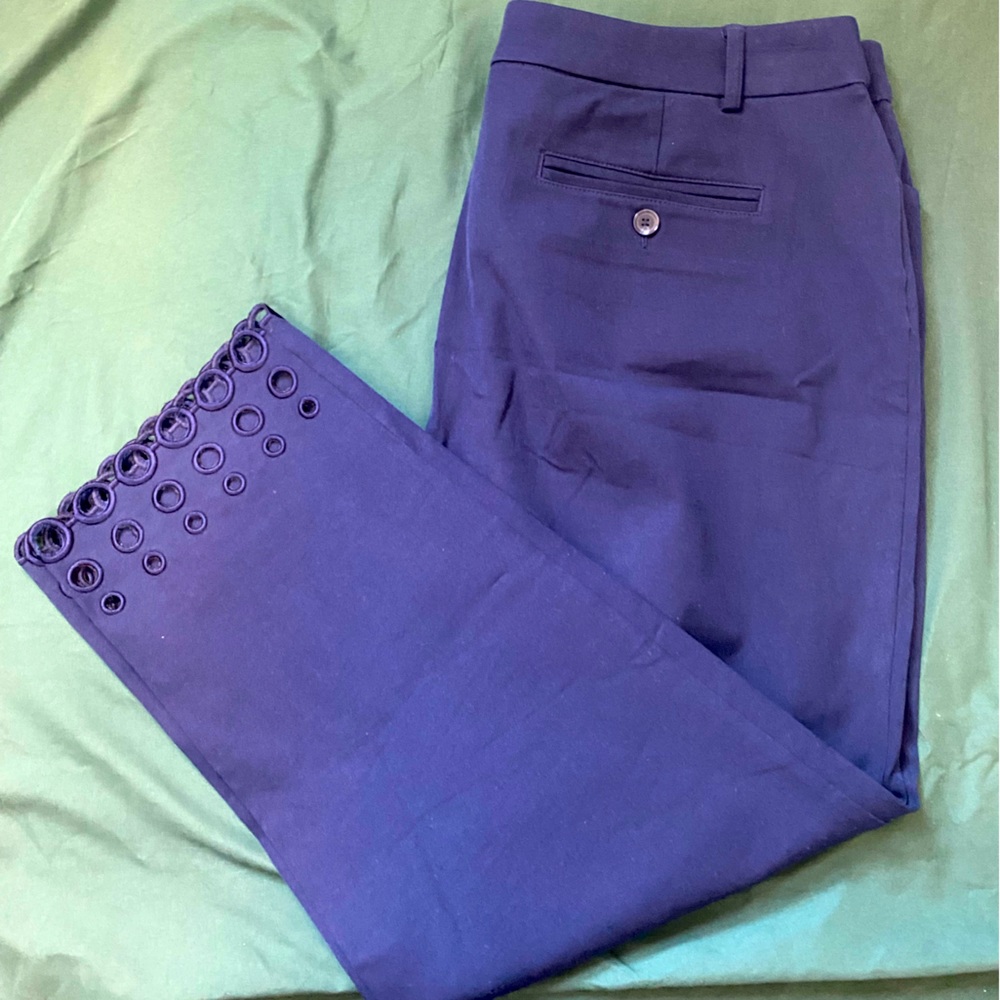 Charter Club Navy Blue Pants with from trim